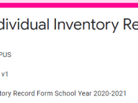 Student Individual Inventory Record